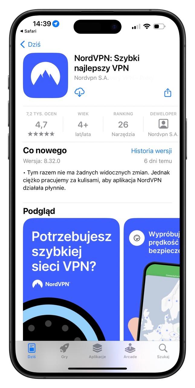 VPN na iPhone’a: NordVPN w sklepie App Store class="wp-image-4812875" 