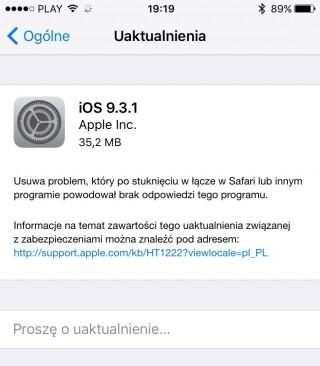 iOS 9.3.1 rozwiązuje problem z otwieraniem linków w Safari class="wp-image-488465" 