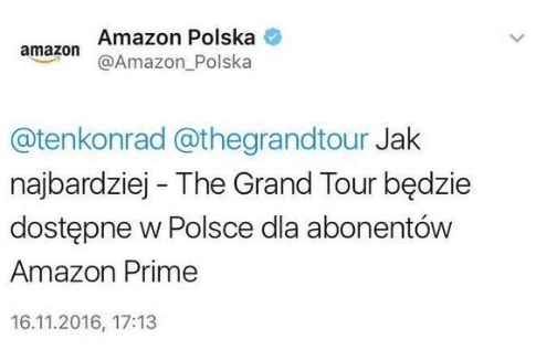 Amazon Prime w Polsce - The Grand Toue 