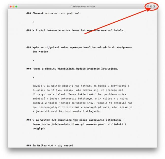 iA Writer 4.0 na macOS i iOS 