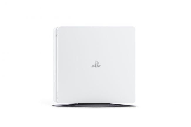 Białe PS4 Slim - PlayStation 4 Mroźna biel class="wp-image-538369" 