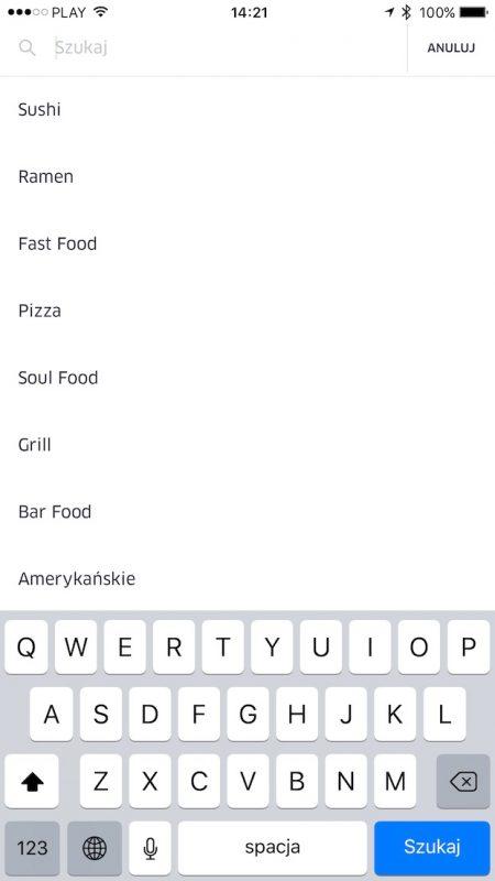uber eats jedzenie online dowoz aplikacja warszawa 