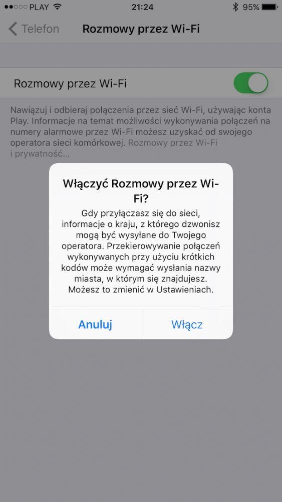 iOS 10.3 wprowadza VoWiFi, czyli Wi-Fi Calling w Play i Orange na telefony iPhone 