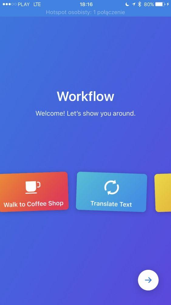 Aplikacja Workflow w rękach Apple'a 