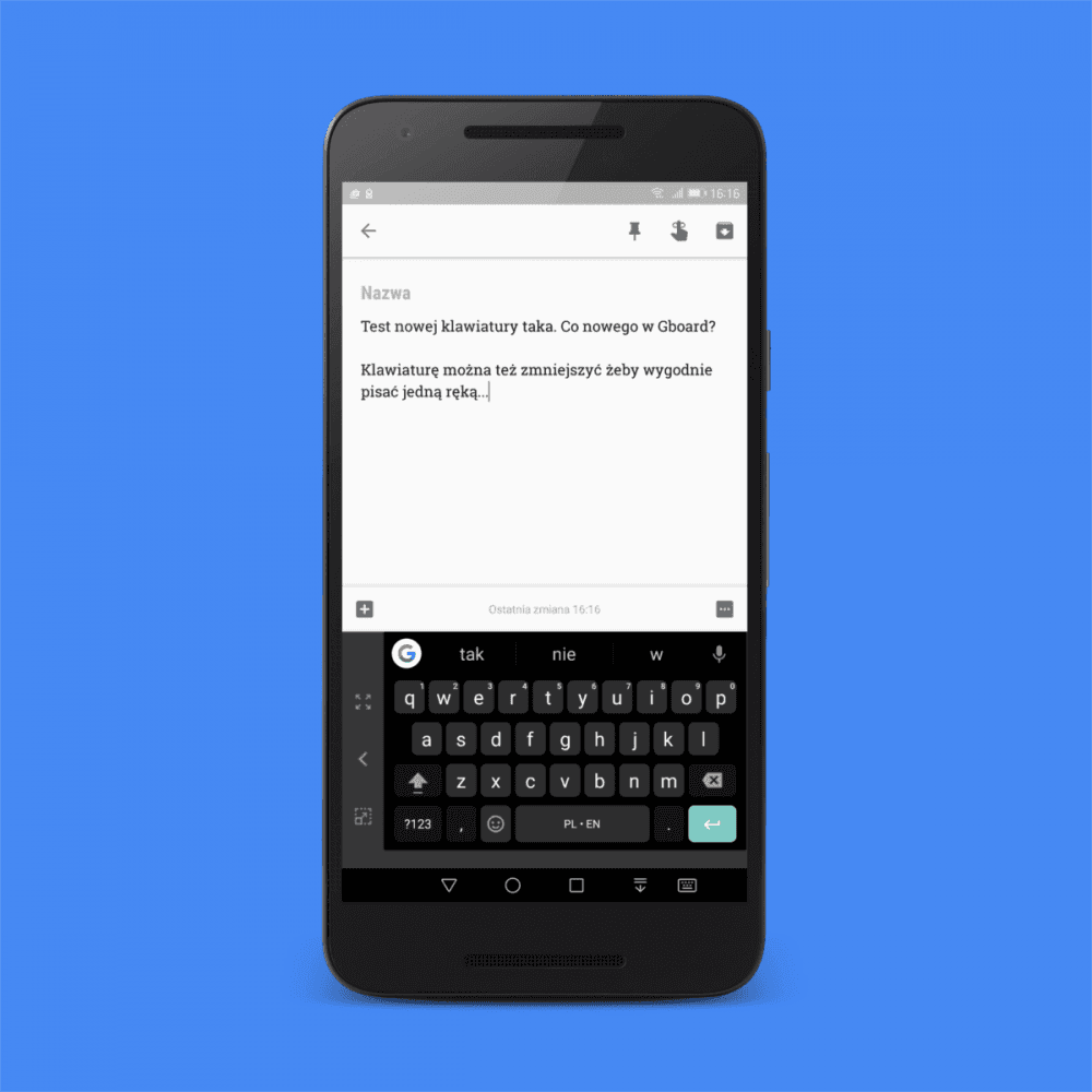 Google Gboard - aktualizacja najlepszej klawiatury na Androida 
