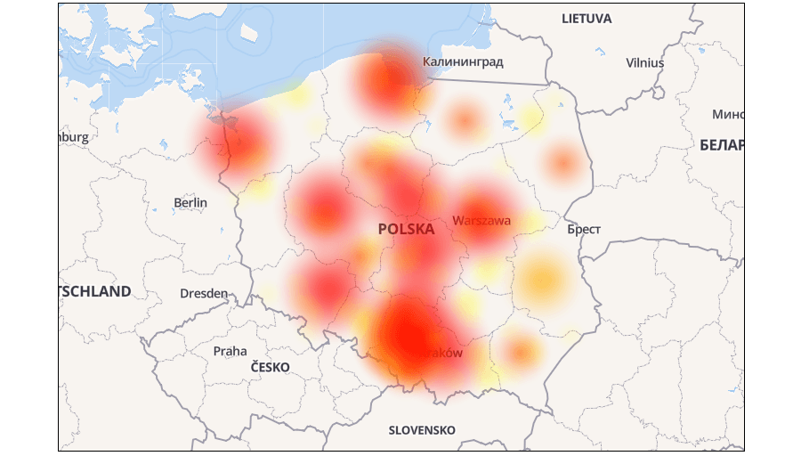 Orange nie działa - mapa awarii na stronie Downdetector.pl class="wp-image-566567" 