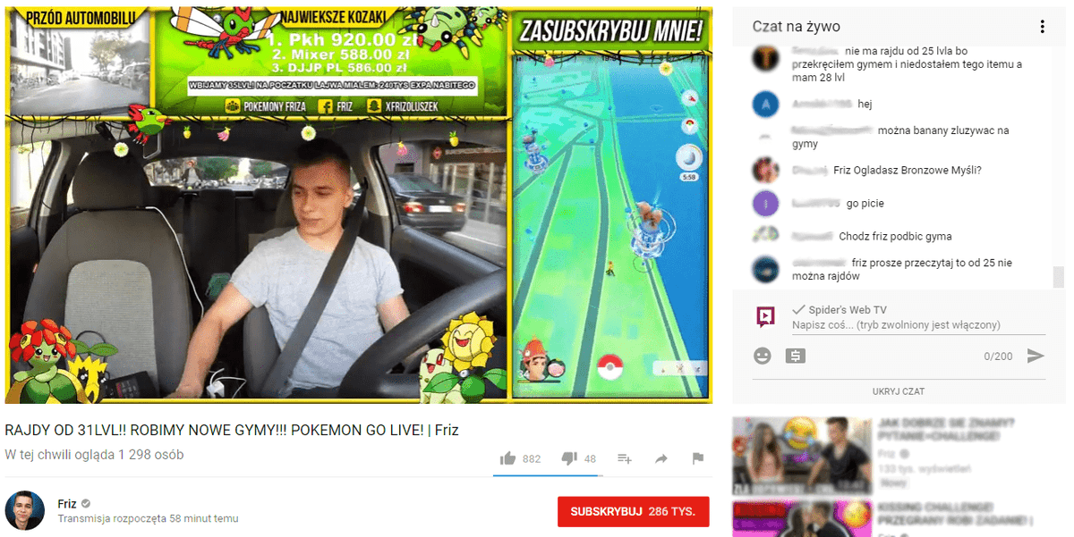 Polski youtuber jeździ autem i gra w Pokemon GO. Wszystko nagrywa zbierając na siebie dowody class="wp-image-573510" 