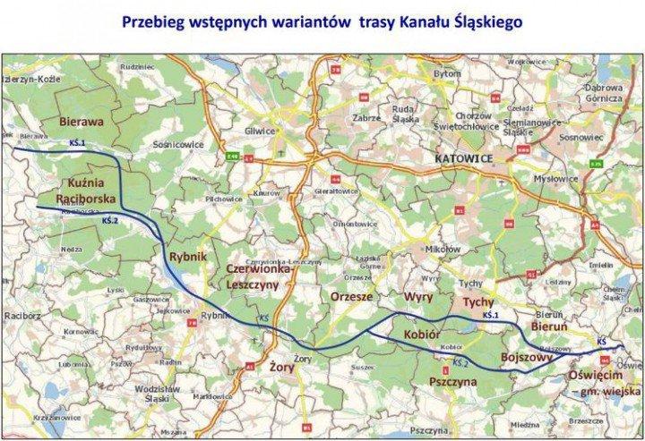 Kanał Śląski proponowane trasy class="wp-image-983934" width="783" height="536" 