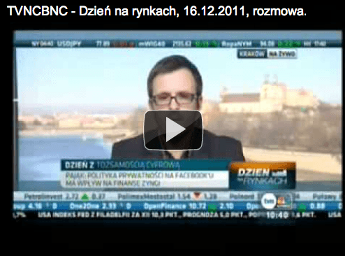 W TVN CNBC o debiutach spółek Web 2.0 na giełdzie