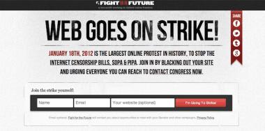 Tak protestuje internet przeciw SOPA i PIPA (galeria)