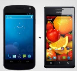 Galaxy Nexus vs Huawei P1
