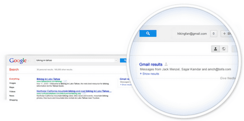 Eksperymentalna funkcja Google, poszerza wyniki wyszukiwania o maile