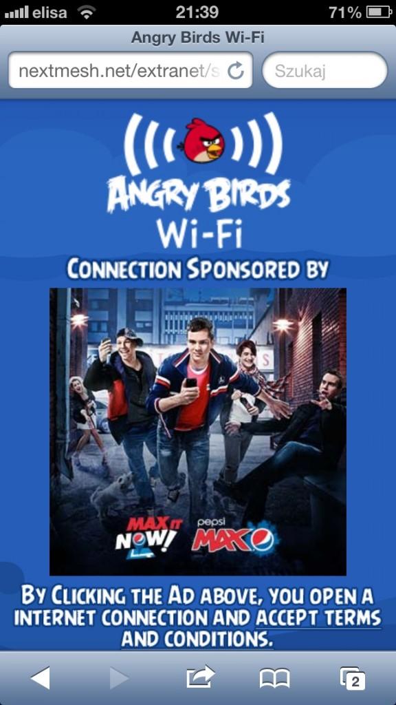 Angry Birds WiFi ad 