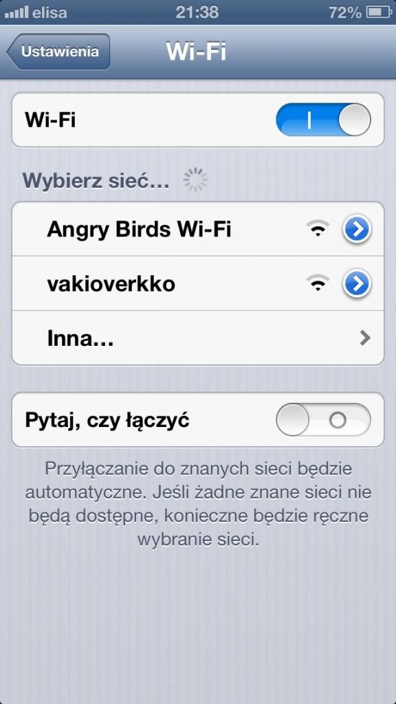 Angry Birds WiFi list 