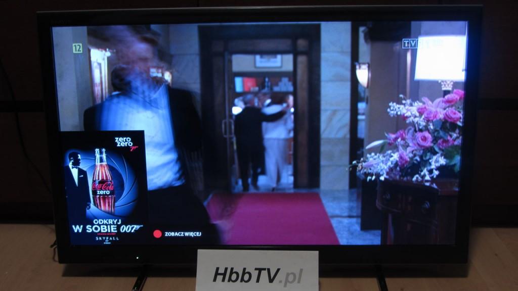 Reklama hybrydowa &#8222;Odkryj w sobie 007&#8221; w HbbTV na TVP1 