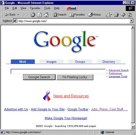 google 2001 