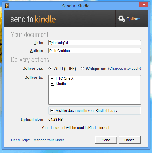 kindle send to pc 