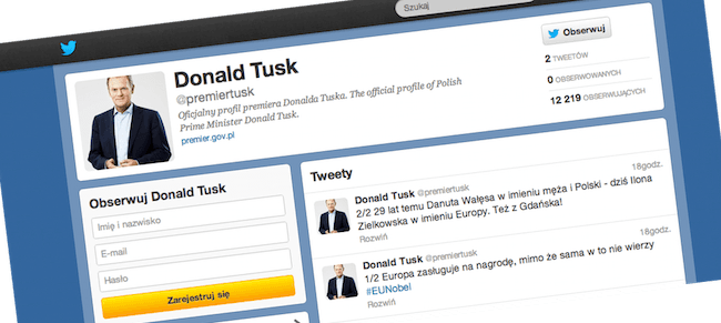 Premier Donald Tusk zawitał na Twittera