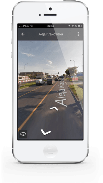 Mapy Google iOS street view 