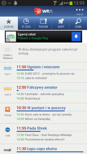 Program TV WP Android 2 