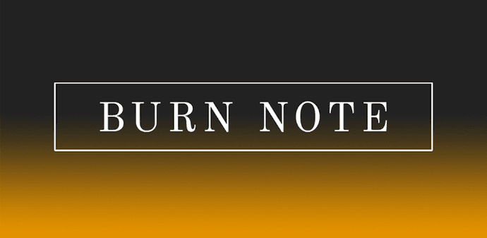 Burn Note - wiadomości, które po przeczytaniu trzeba spalić