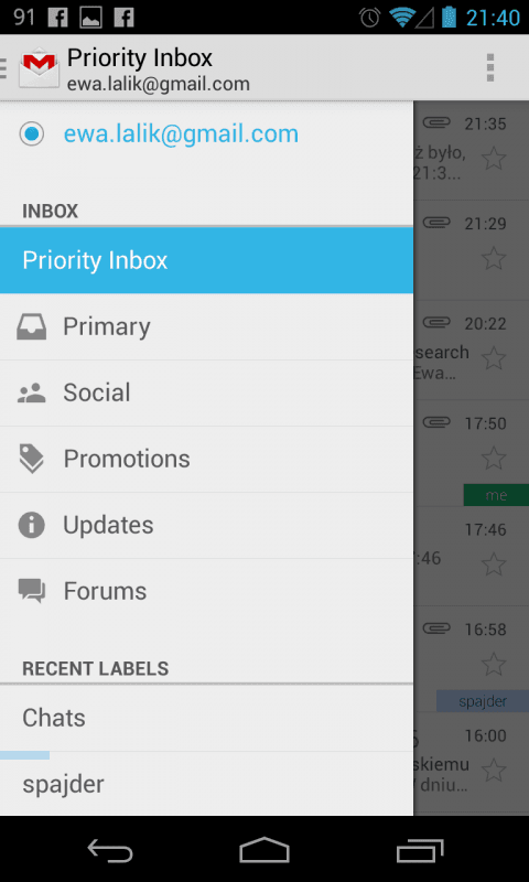 gmail android 3 