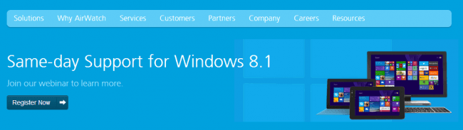 AirWatch Windows 8.1 