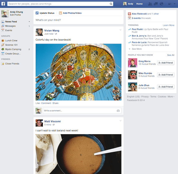 facebook nowy newsfeed 