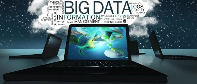 big data, chmura, laptop, komputer, dane 