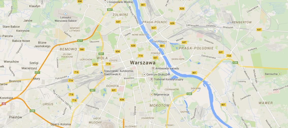 Warszawa szóstym miastem w Polsce, w którym działa Google Transit