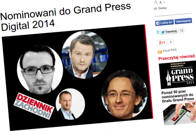 Nominowani do Grand Press Digital 2014 