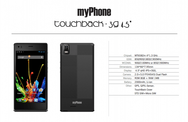 myPhone touchback 