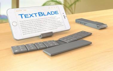 Nie, to nie jest scyzoryk. To jest TexBlade, czyli sprytna klawiatura do smartfona