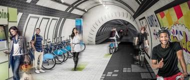 Rowerem w starym tunelu metra – poznaj projekt London Underline