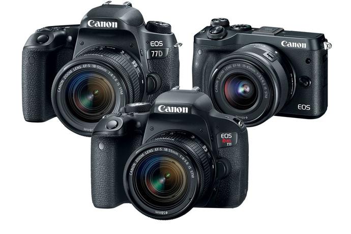 Canon EOS M6, Canon EOS 800D, Canon EOS 77D