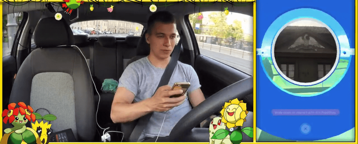 Polski youtuber jeździ autem i gra w Pokemon GO. Wszystko nagrywa zbierając na siebie dowody