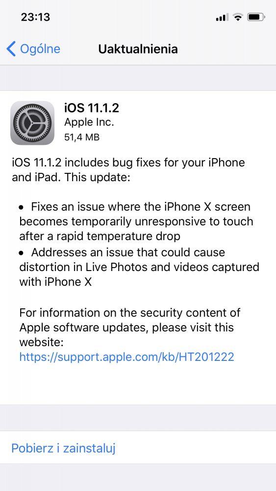 iPhone X iOS 11.1.2 class="wp-image-628627" 