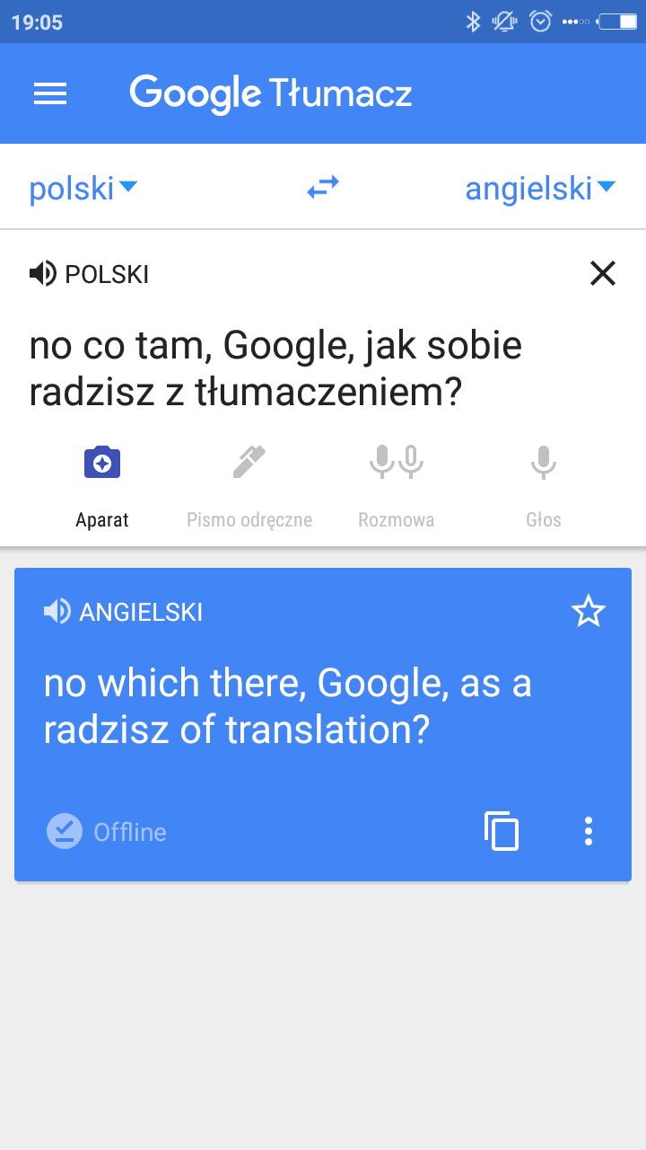 Google Tłumacz przykład 