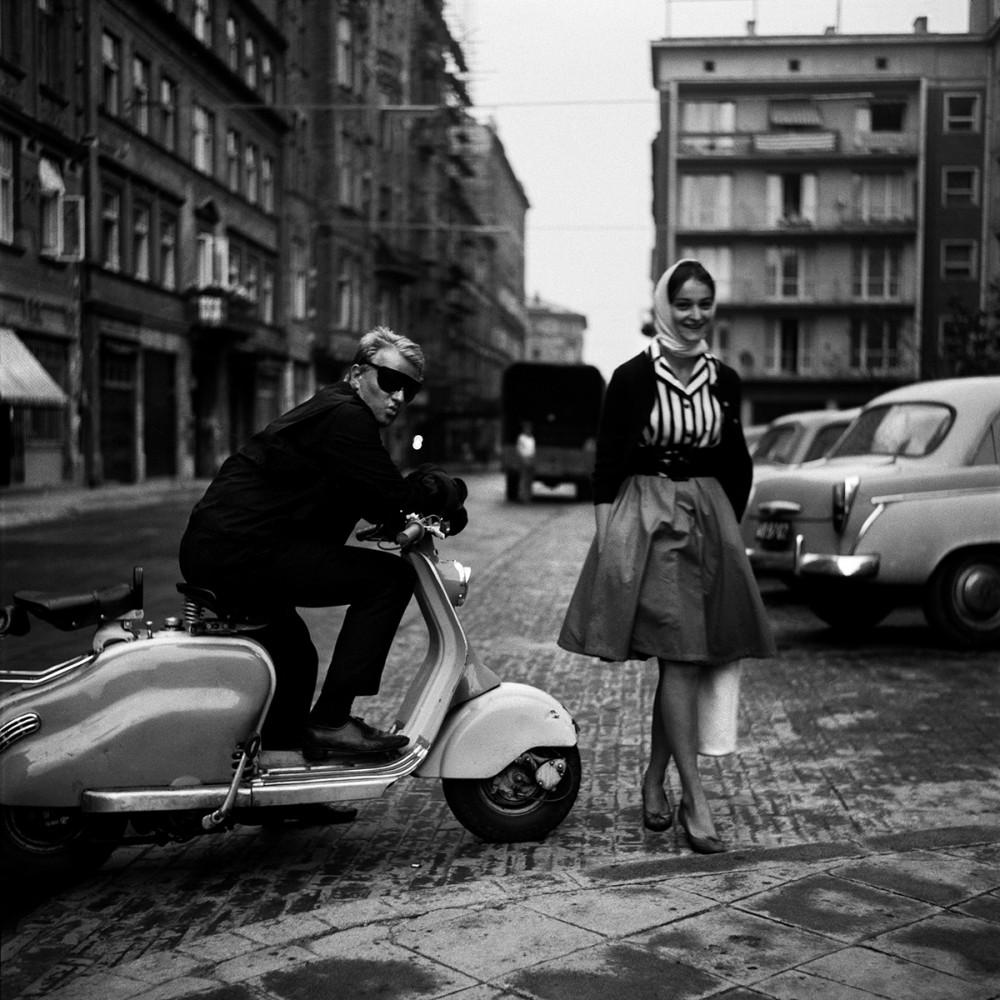 Fotograf Eustachy Kossakowski i Joanna Matylda Fiszer, 1960. Fot. Tadeusz Rolke/Agencja Gazeta 