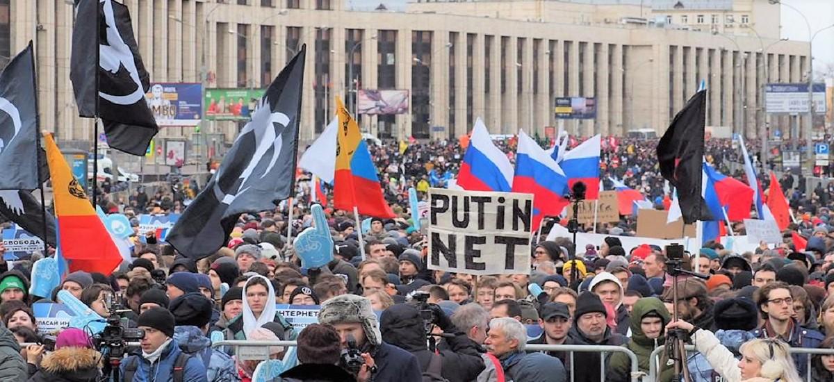 Protesty w Rosji przeciwko izolacji internetu