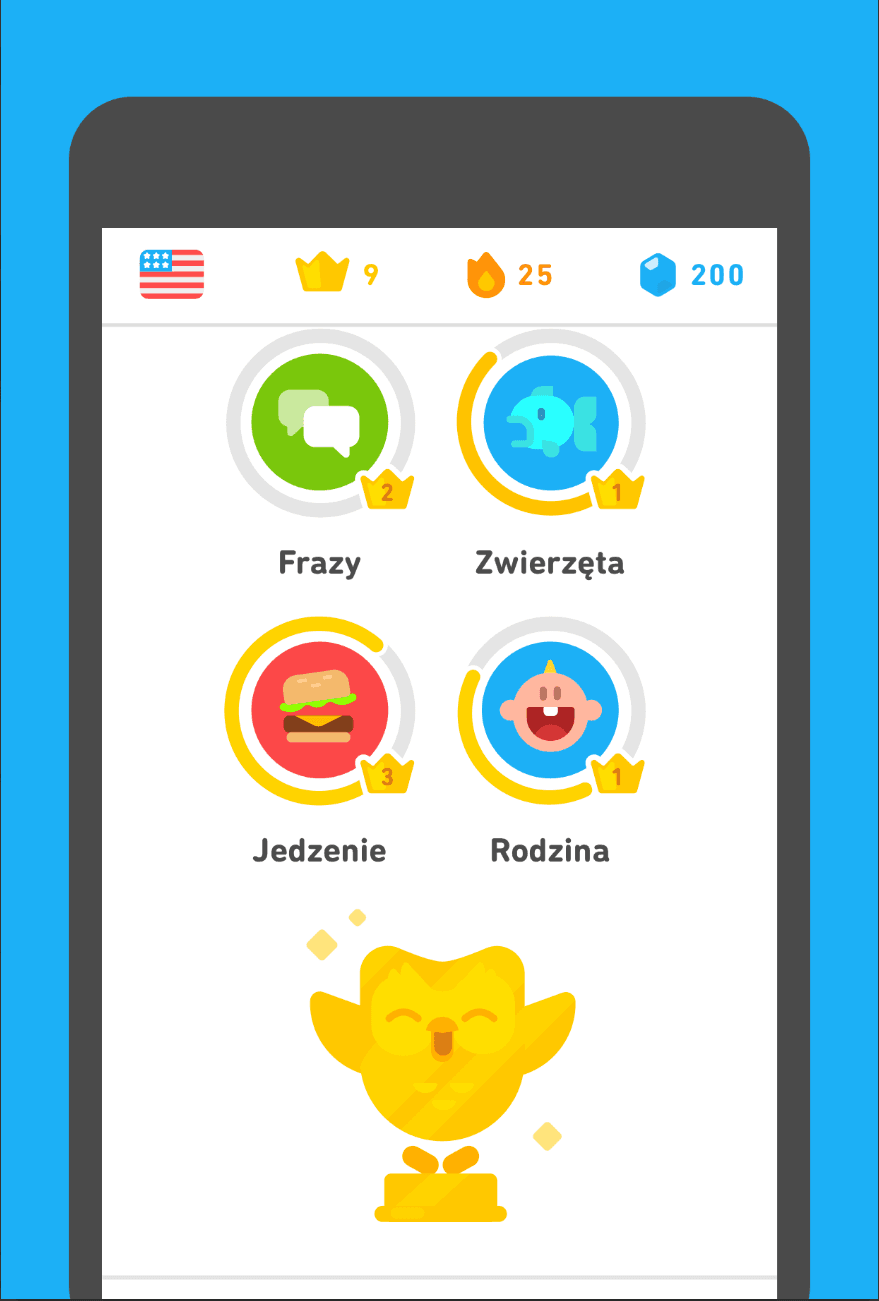 Najlepsze aplikacje edukacyjne - Duolingo 
