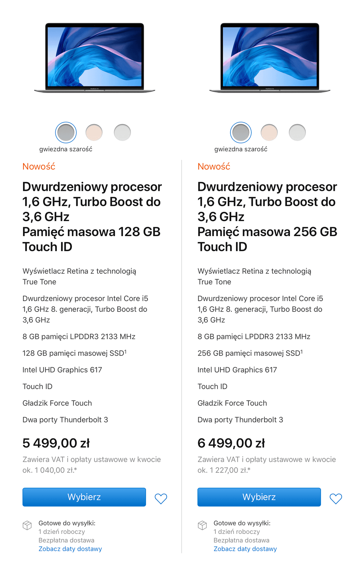 Nowy MacBook Air 2019 - cena i specyfikacja  class="wp-image-968233" title="Nowy MacBook Air 2019 - cena i specyfikacja " 