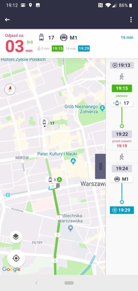 aplikacja jakDojade pokazuje, gdzie jest tramwaj- 