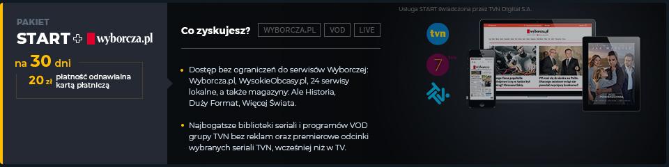 Teraz pakiet Start w Player.pl i prenumeratę Wyborczej można mieć raptem za 20 zł class="wp-image-977413" title="Pakiet Start w Player.pl i prenumerata Wyborczej za 20 zł" 