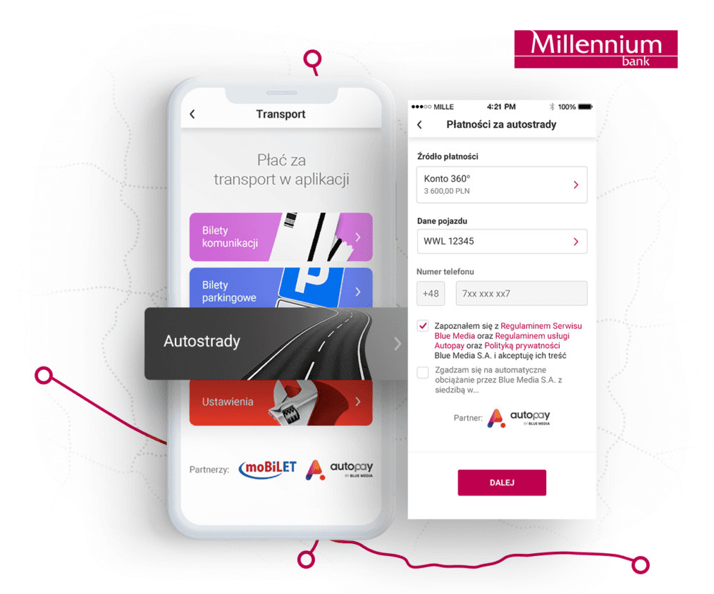 aplikacja mobilna Banku Millennium Autopay 