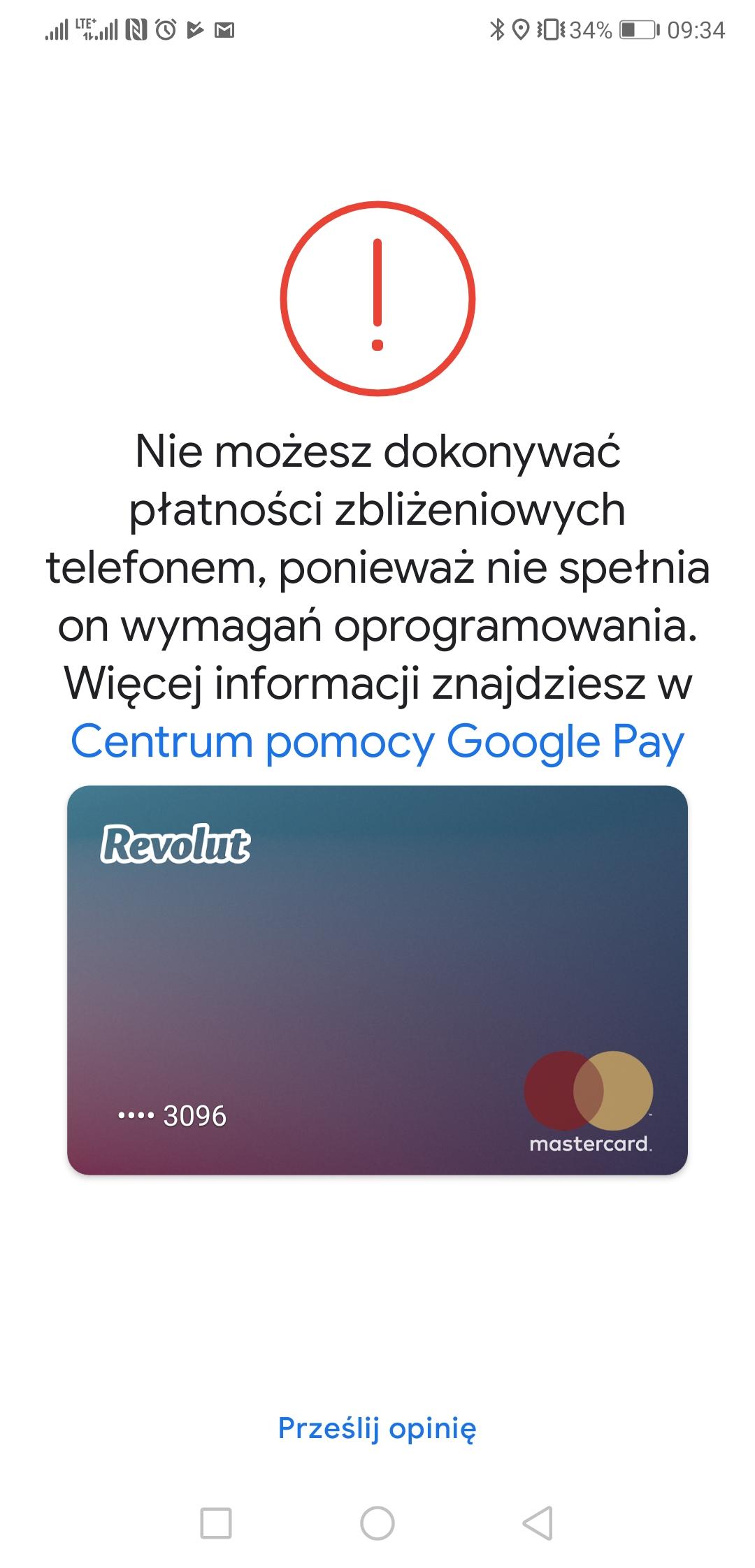 huawei p20 p20 pro bez certyfikatu google play protect android pay nie działa class="wp-image-993630" 