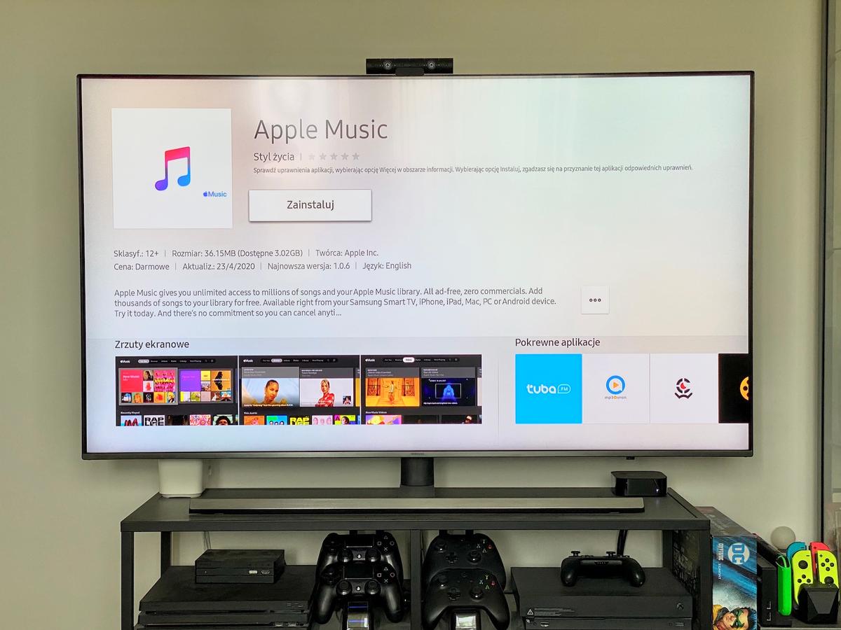 apple music samsung smart tv aplikacja 