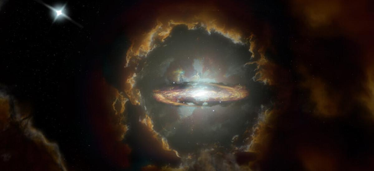 Masywna galaktyka we wczesnym wszechświecie. Miało jej tam nie być
