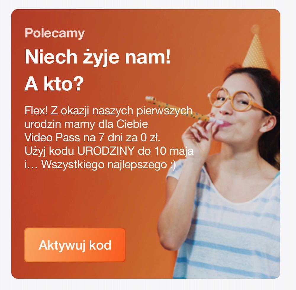 orange flex promocja video pass za darmo 