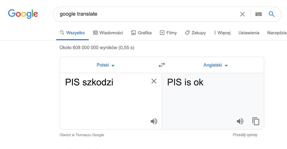 Google translate 2 Pis szkodzi is ok class="wp-image-1208743" 